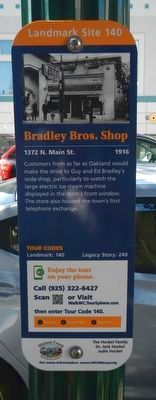Bradley Bros. Shop Marker. Click for full size. Bradley Bros. Shop Marker image. Click for full size.