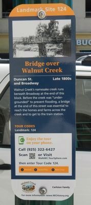Bridge over Walnut Creek Marker image. Click for full size.