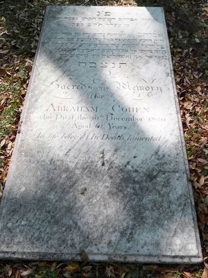 Abraham Cohen grave image. Click for full size.