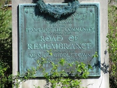 Road of Remembrance Marker. Click for full size. Road of Remembrance Marker image. Click for full size.
