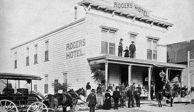 Rogers Hotel Marker (detail) image. Click for full size.
