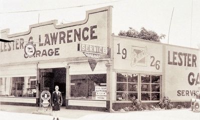 Lawrence Garage Marker (detail) image. Click for full size.