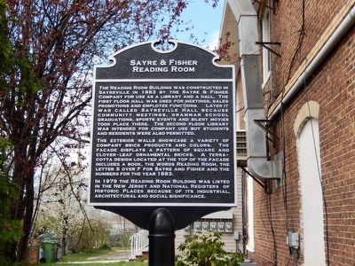 Sayre & Fisher Reading Room Marker image. Click for full size.