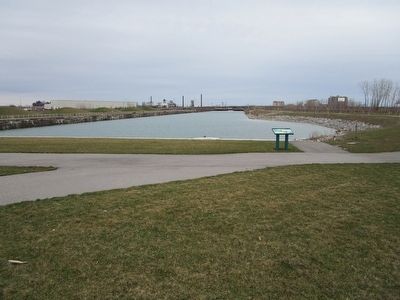 Marker at East End of Canal. Click for full size. Marker at East End of Canal image. Click for full size.