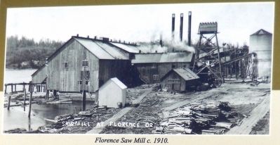 Marker Photo Detail: Florence Saw Mill c. 1910 image. Click for full size.