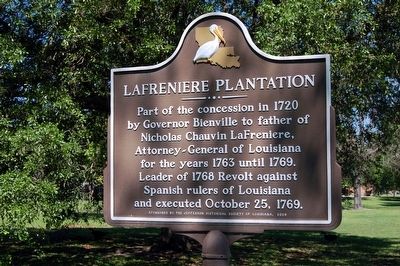 Lafreniere Plantation Marker. Click for full size. Lafreniere Plantation Marker image. Click for full size.