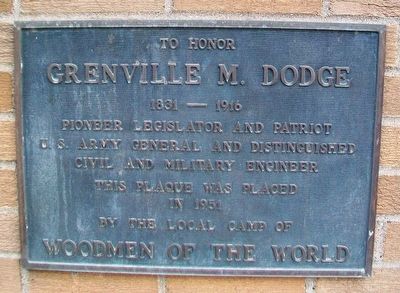 Grenville M. Dodge Marker image. Click for full size.