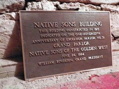 (Jackson) Native Sons Hall Marker image. Click for full size.