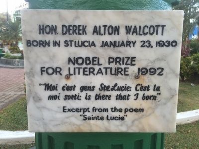 Hon. Derek Alton Walcott Marker image. Click for full size.