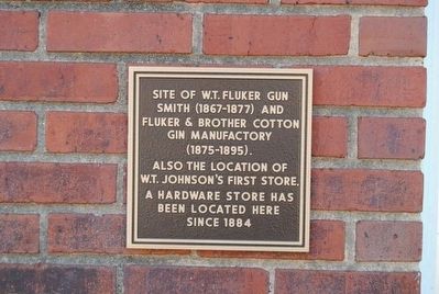 Site of W.T. Fluker Gun Smith Marker image. Click for full size.
