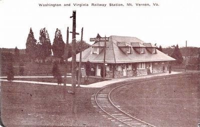 Washington and Virginia Railway Station, Mt. Vernon, Va. image. Click for full size.
