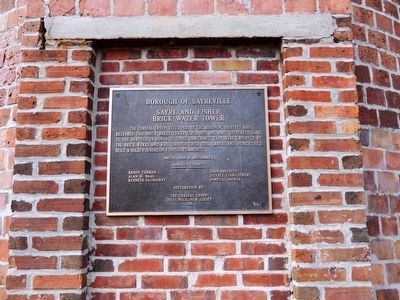 Sayre and Fisher Brick Water Tower Marker image. Click for full size.