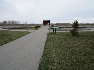 Ship Canal Commons Marker & Pedestrian Bridge image. Click for full size.