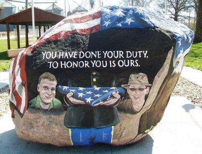Emerson Freedom Rock Veterans Memorial image. Click for full size.