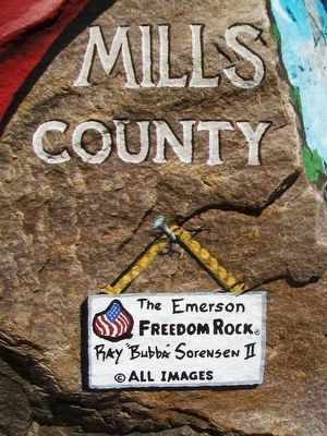 Emerson Freedom Rock Veterans Memorial Artist image. Click for full size.