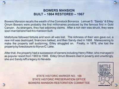 Updated Marker for Bowers Mansion image. Click for full size.