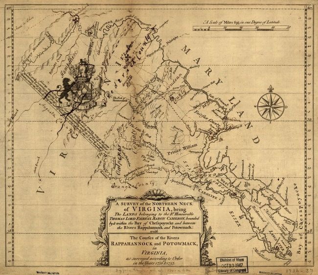 A Survey of the Northern Neck of Virginia image. Click for full size.