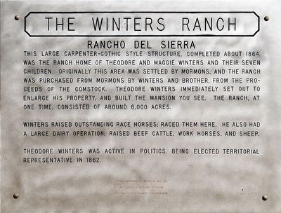 The Winters Ranch Marker image. Click for full size.