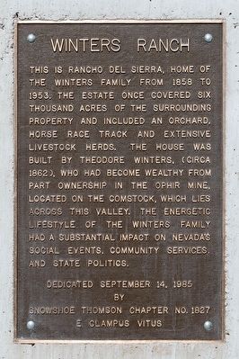 Winters Ranch Marker image. Click for full size.