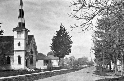 Walnut Creek Presbyterian Church Marker (detail) image. Click for full size.