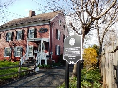 Aaron Dunn Homestead/Jost-Keating House Marker. Click for full size. Aaron Dunn Homestead/Jost-Keating House Marker image. Click for full size.