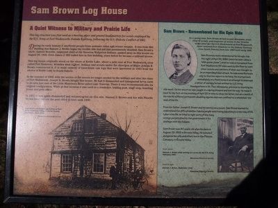 Sam Brown Log House marker image. Click for full size.