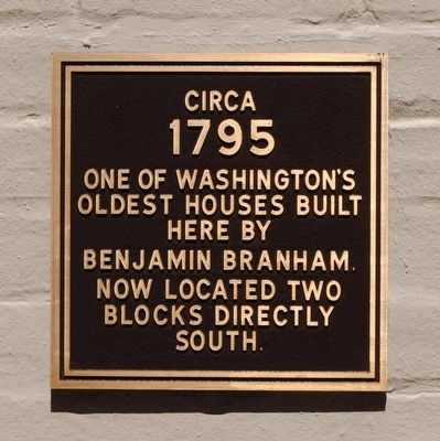 One of Washington's Oldest Houses Marker. Click for full size. One of Washington's Oldest Houses Marker image. Click for full size.