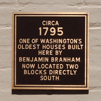 One of Washington's Oldest Houses Marker image. Click for full size.