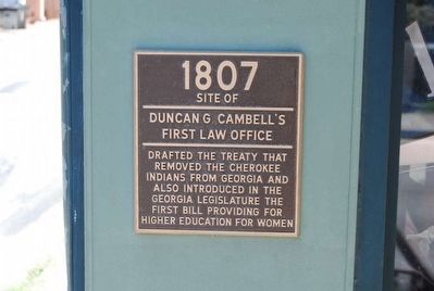 Duncan G. Cambell's First Law Office Marker. Click for full size. Duncan G. Cambell's First Law Office Marker image. Click for full size.