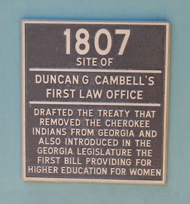 Duncan G. Cambell's First Law Office Marker. Click for full size. Duncan G. Cambell's First Law Office Marker image. Click for full size.