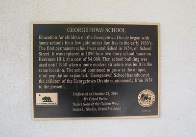 Georgetown School Marker image. Click for full size.
