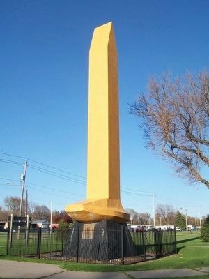 Golden Spike Monument and Marker image. Click for full size.