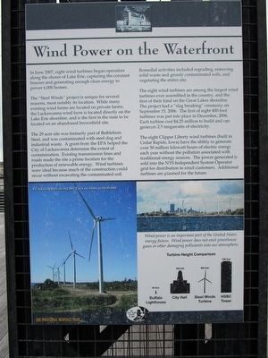 Wind Power on the Waterfront Marker image. Click for full size.