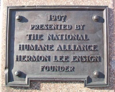 The National Humane Alliance Fountain Marker. Click for full size. The National Humane Alliance Fountain Marker image. Click for full size.