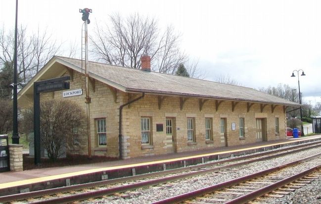 The Lockport Station and Marker image. Click for full size.