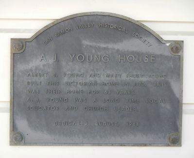 A.J. Young House Marker image. Click for full size.