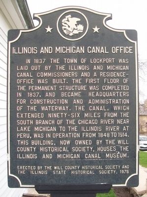 Illinois & Michigan Canal Office Marker image. Click for full size.