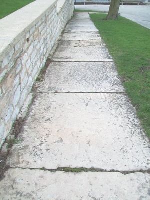 Old Stone Slab Sidewalk at Illinois & Michigan Canal Office image. Click for full size.