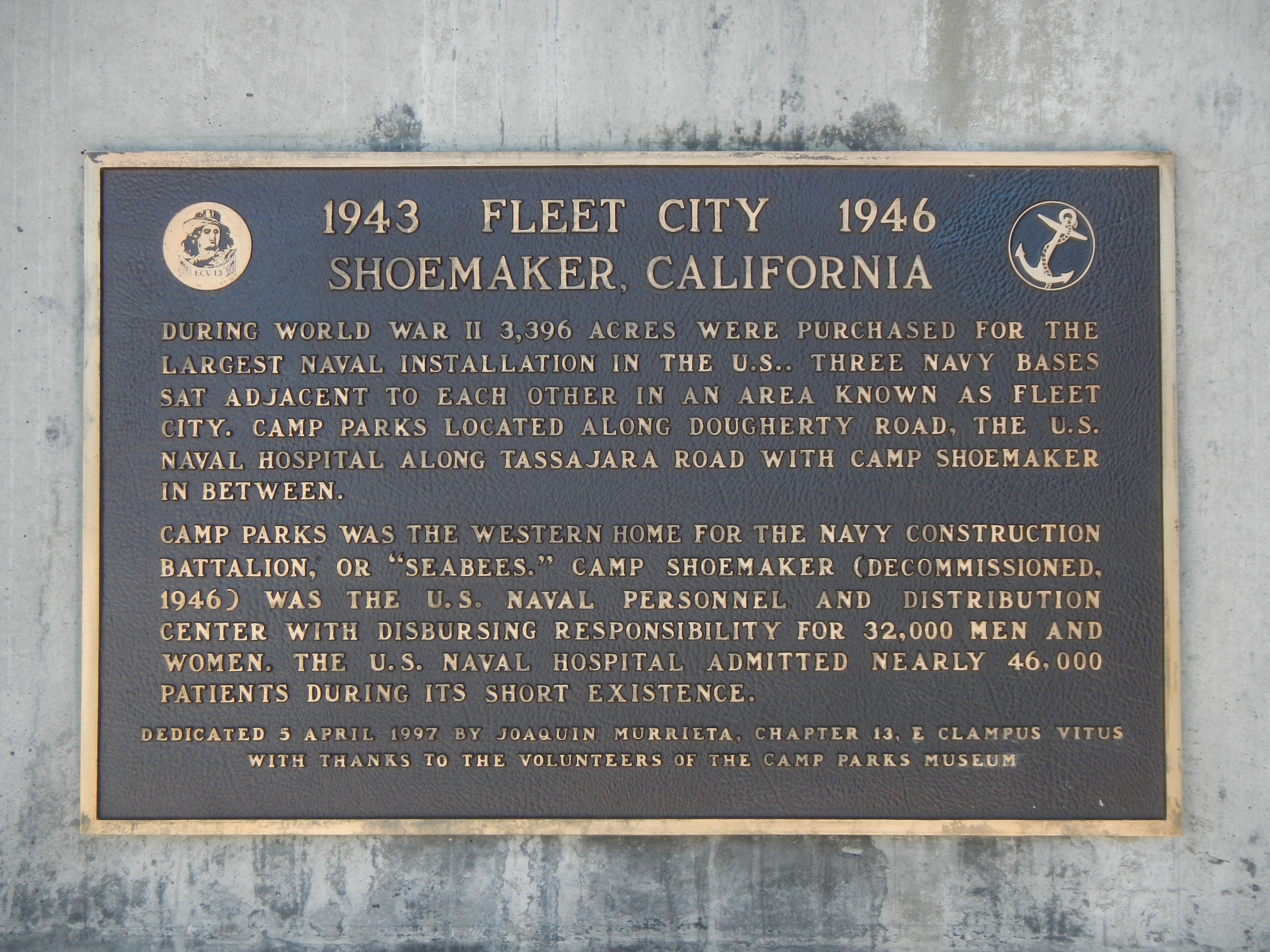 1943 Fleet City 1946 Marker