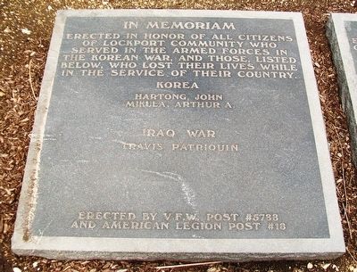 War Memorial Korea and Iraq Marker. Click for full size. War Memorial Korea and Iraq Marker image. Click for full size.