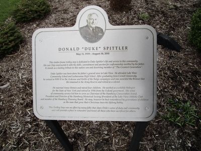 Donald "Duke" Spittler Marker image. Click for full size.