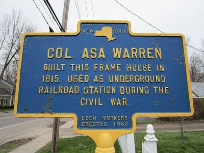 Col. Asa Warren Marker image. Click for full size.