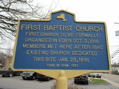 First Baptist Church Marker. Click for full size. First Baptist Church Marker image. Click for full size.