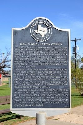 Texas Central Railway Company Marker image. Click for full size.