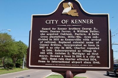City of Kenner Marker image. Click for full size.