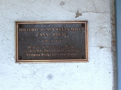 Blackwells Mills Canal House Marker. Click for full size. Blackwells Mills Canal House Marker image. Click for full size.