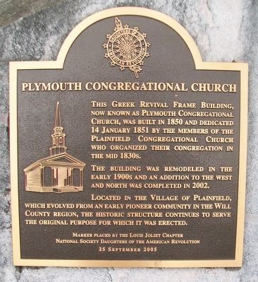 Plymouth Congregational Church Marker image. Click for full size.