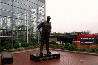 Woody Hayes Statue Marker image. Click for full size.