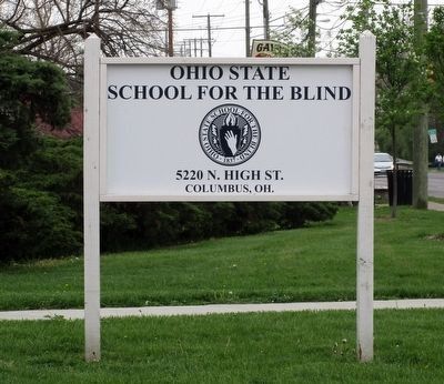 Ohio State School for the Blind Marker image. Click for full size.