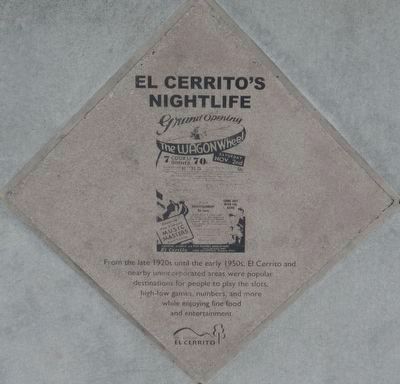 El Cerrito's Nightlife Marker image. Click for full size.